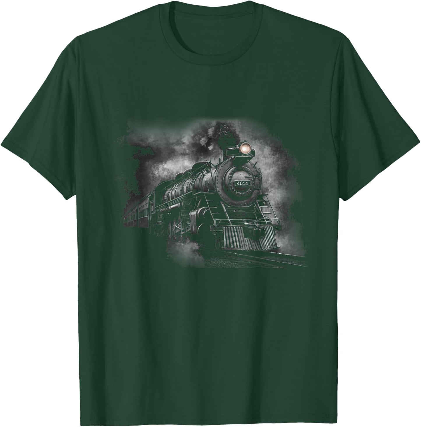 Steam Locomotive Train Engine Railroad Big-Boy Train 4014 T-Shirt - T-Shirt | Forest