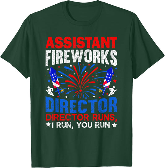 Assistant Fireworks Director Independence Day 4th Of July T-Shirt - T-Shirt | Forest