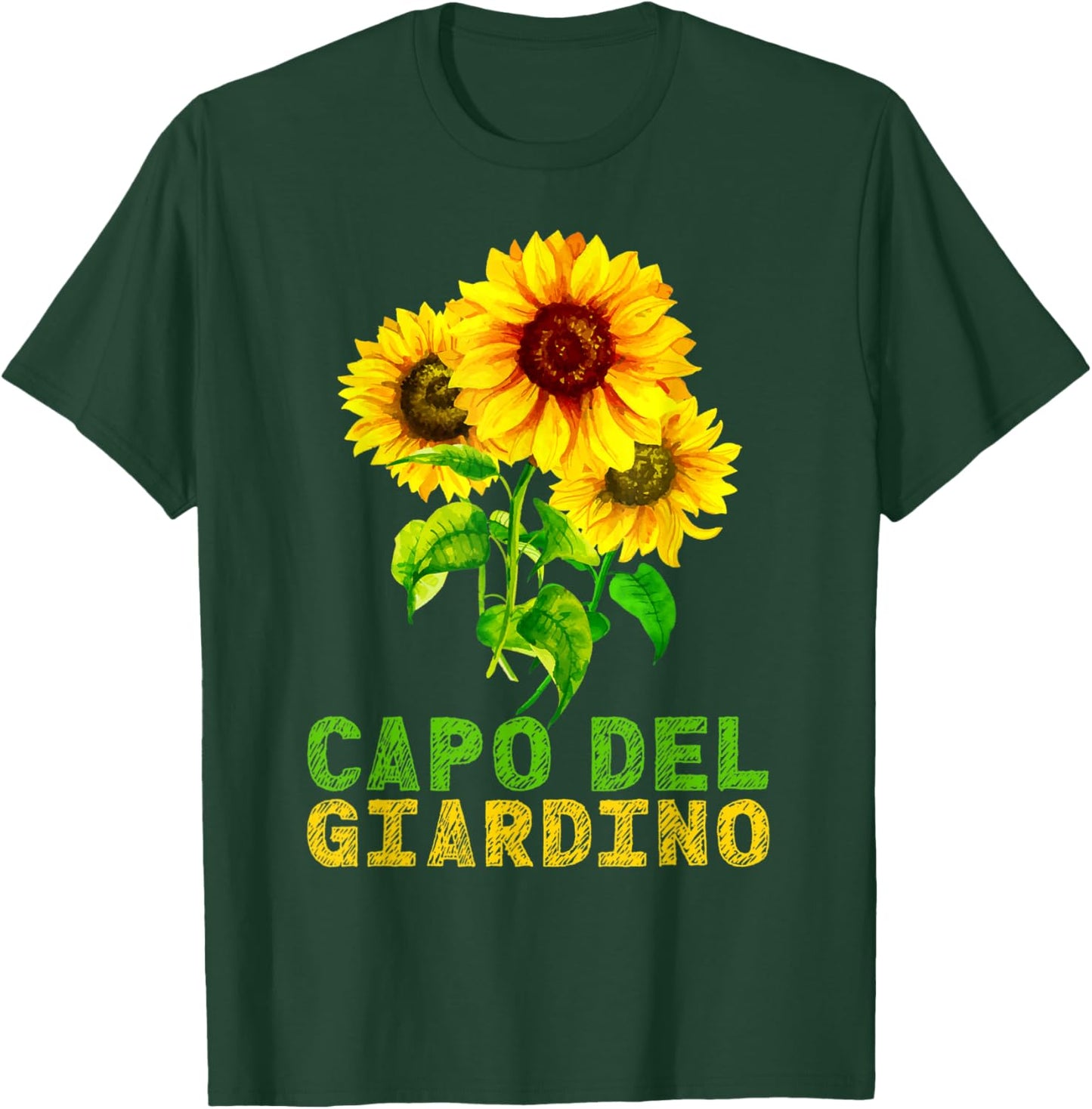 Capo Giardiniere Pensionamento Girasole Pension Garden T-Shirt - T-Shirt | Forest