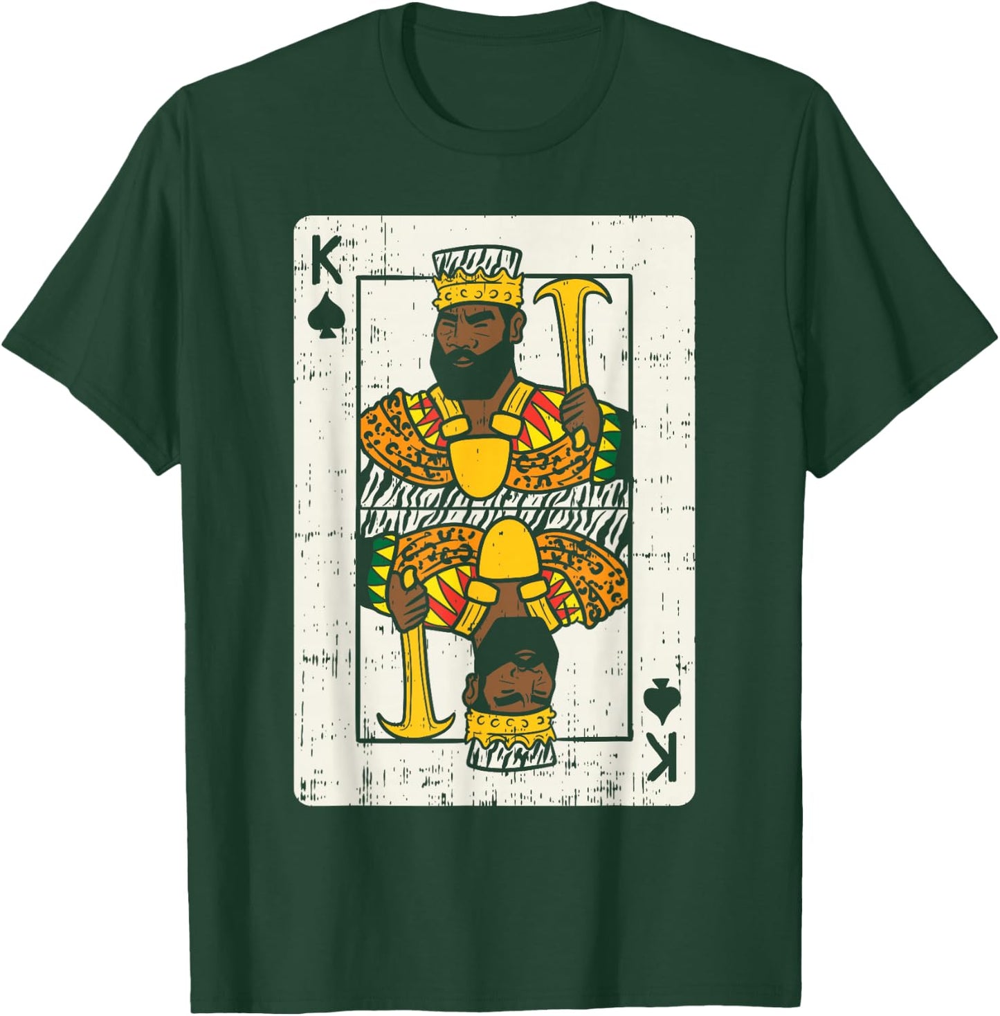 African King Card Black Pride BLM Couple Match Halloween Men T-Shirt - T-Shirt | Forest