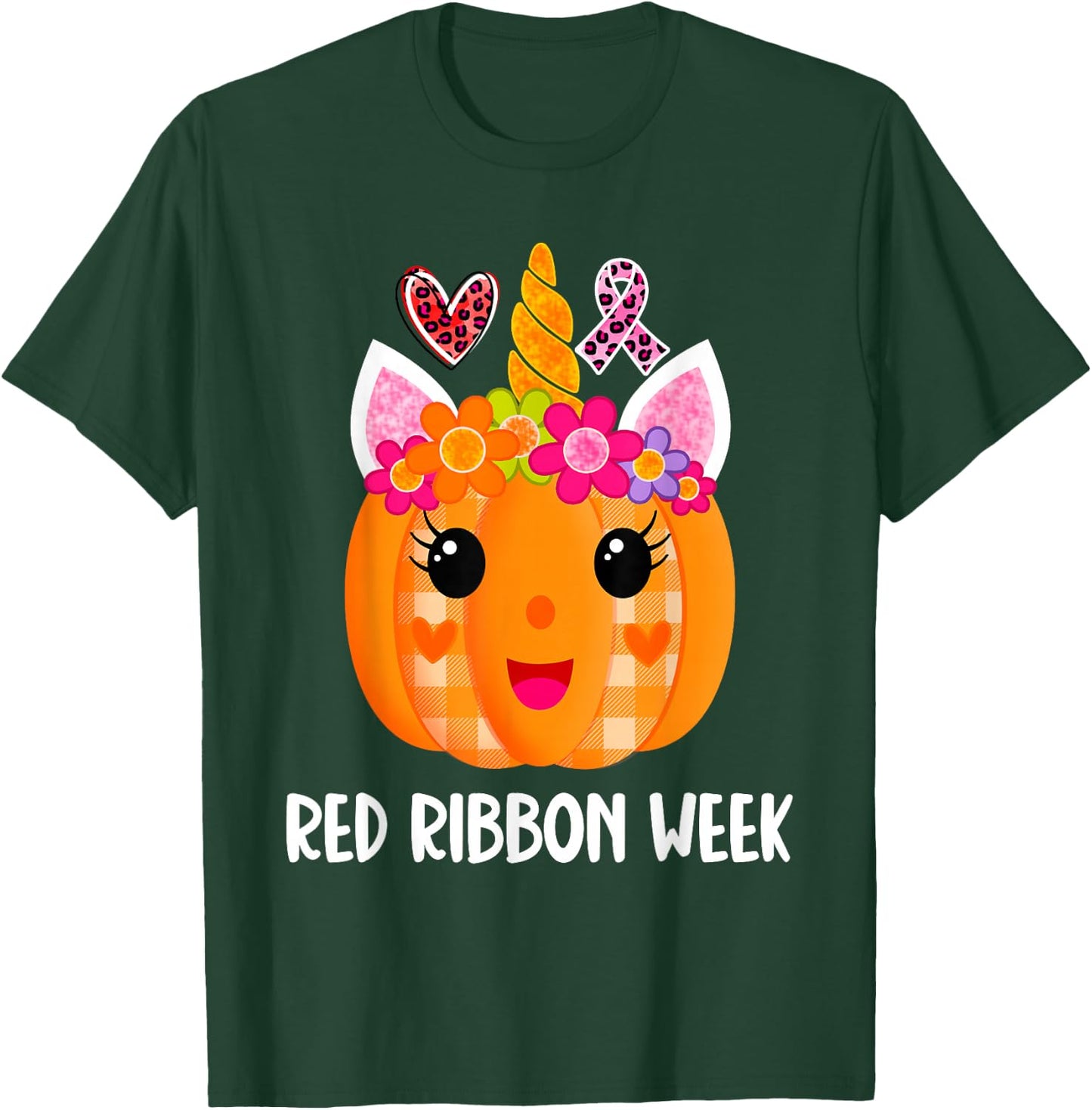 We Wear Red For Red Ribbon Week Awareness Red Ribbon Week T-Shirt - T-Shirt | Forest