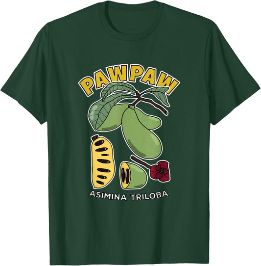 Pawpaw Fruit Tree Asimina Triloba T-Shirt - T-Shirt | Forest