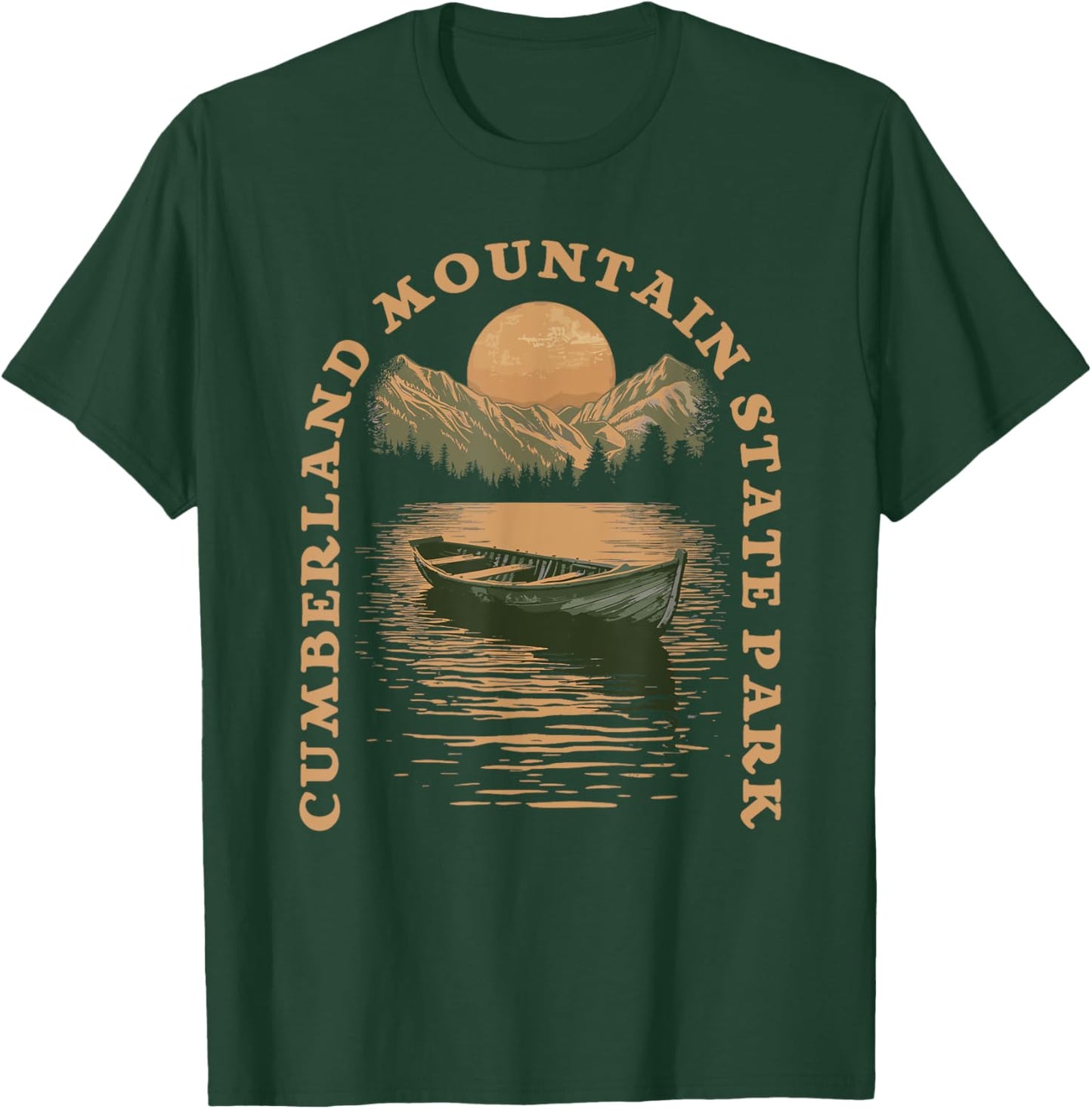 Cumberland Mountain State Park Boat Lake Retro Vintage T-Shirt - T-Shirt | Forest