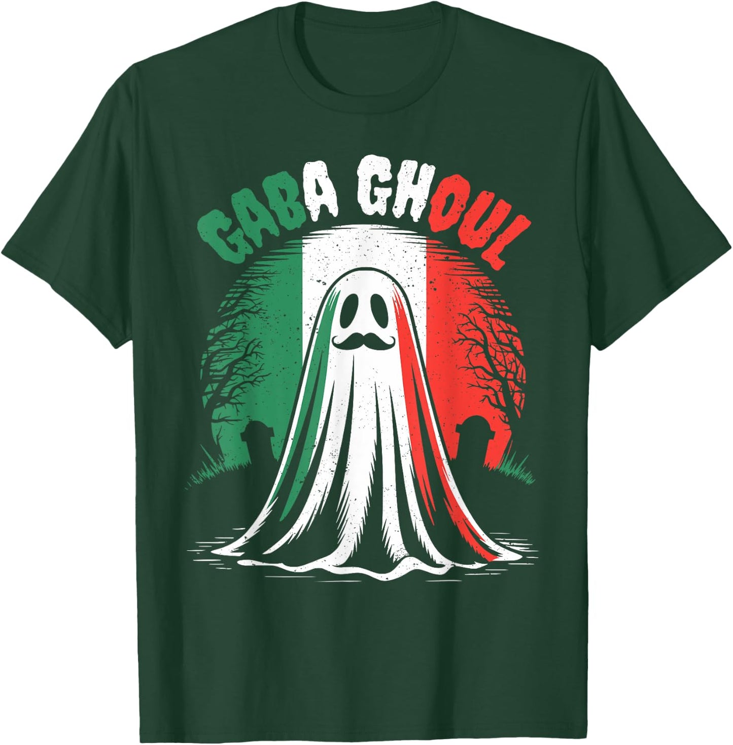 Gaba Ghoul Ghost Italian Halloween Funny Costume Men Women T-Shirt - T-Shirt | Forest