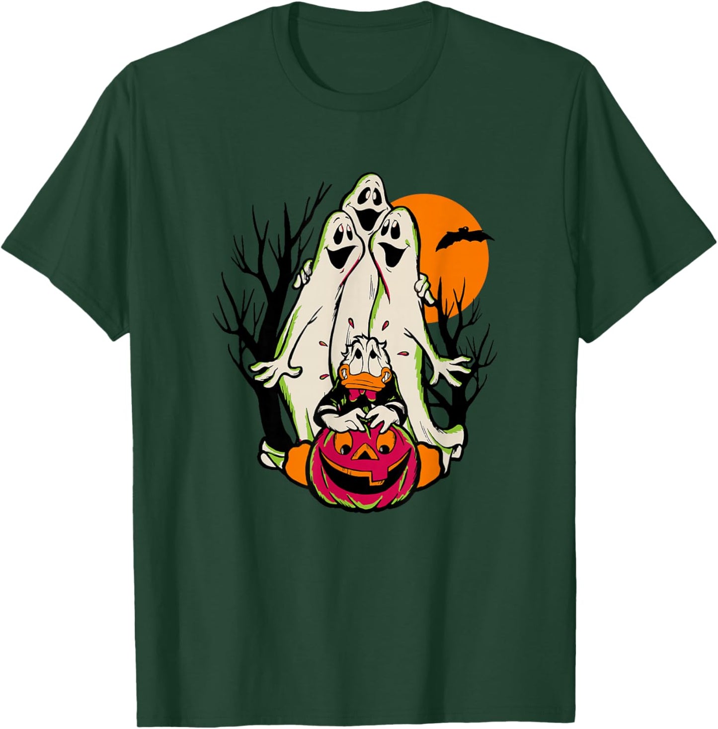 Disney Mickey and Friends Halloween Donald Duck & Ghosts T-Shirt - T-Shirt | Forest
