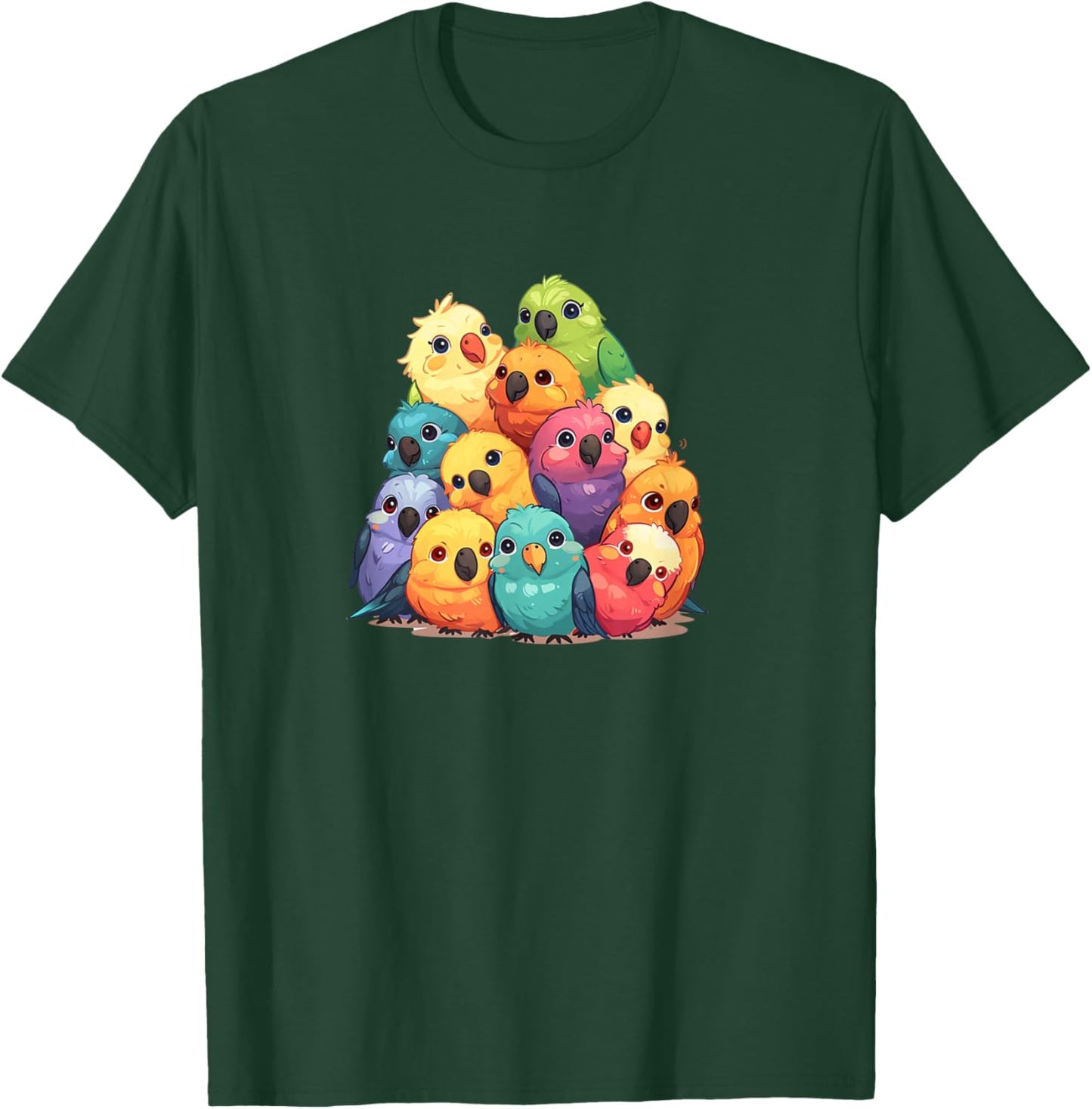 Cute Kawaii Pastel Cockatiel Parakeet Bird Boys Girls Kids T-Shirt - T-Shirt | Forest