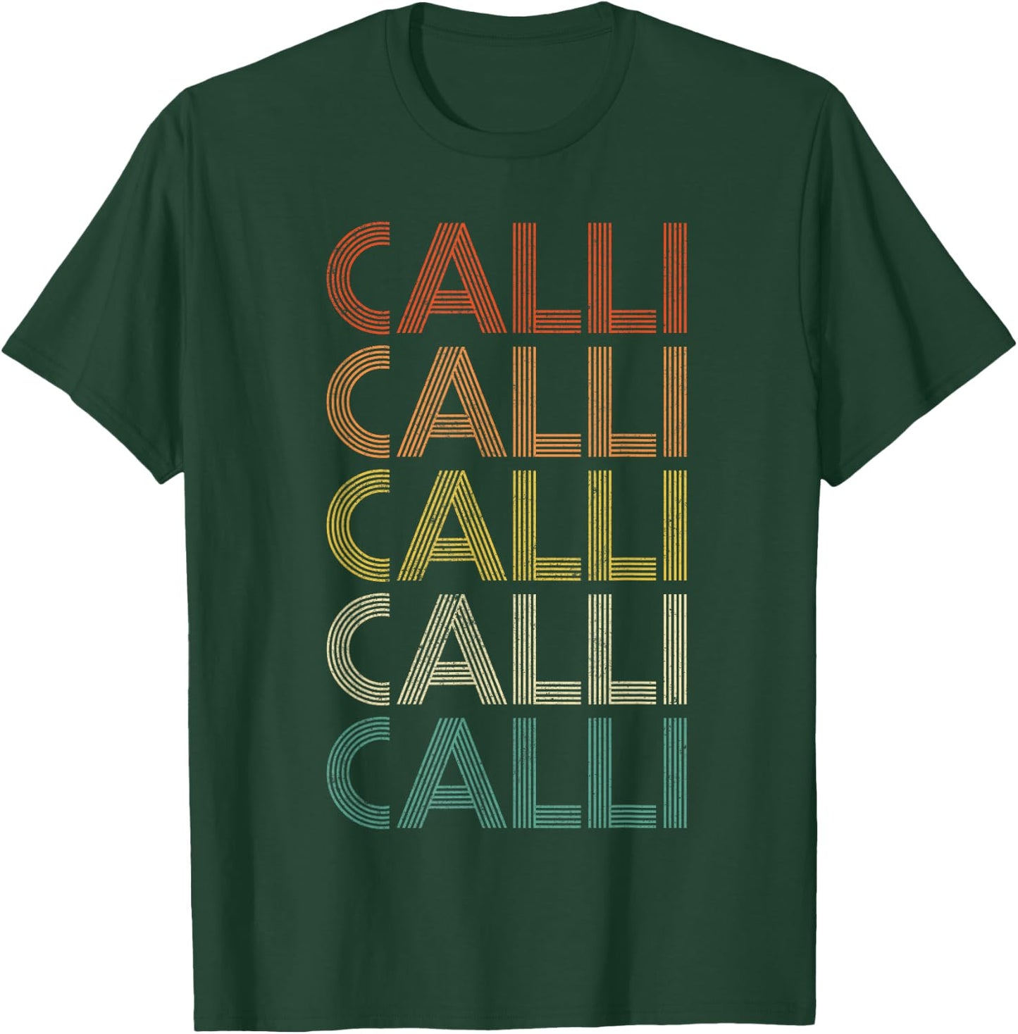 Calli Vintage Retro T-Shirt - T-Shirt | Forest