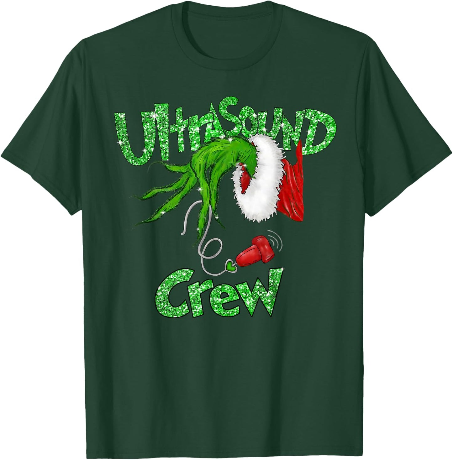 Ultrasound Crew Sonographer Merry Christmas Xmas Pajamas T-Shirt - T-Shirt | Forest