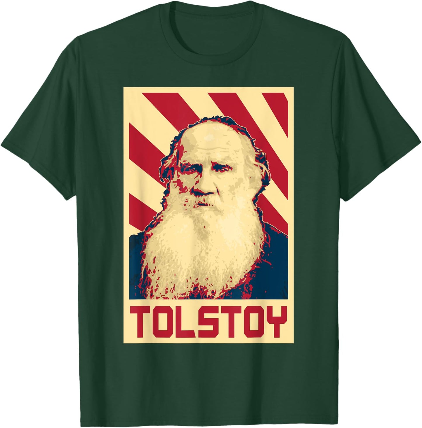 Leo Tolstoy Retro Propaganda T-Shirt - T-Shirt | Forest