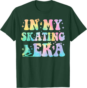 In My Skating Era Skater Coach Figure Hockey Ice Skate T-Shirt - T-Shirt | Forest