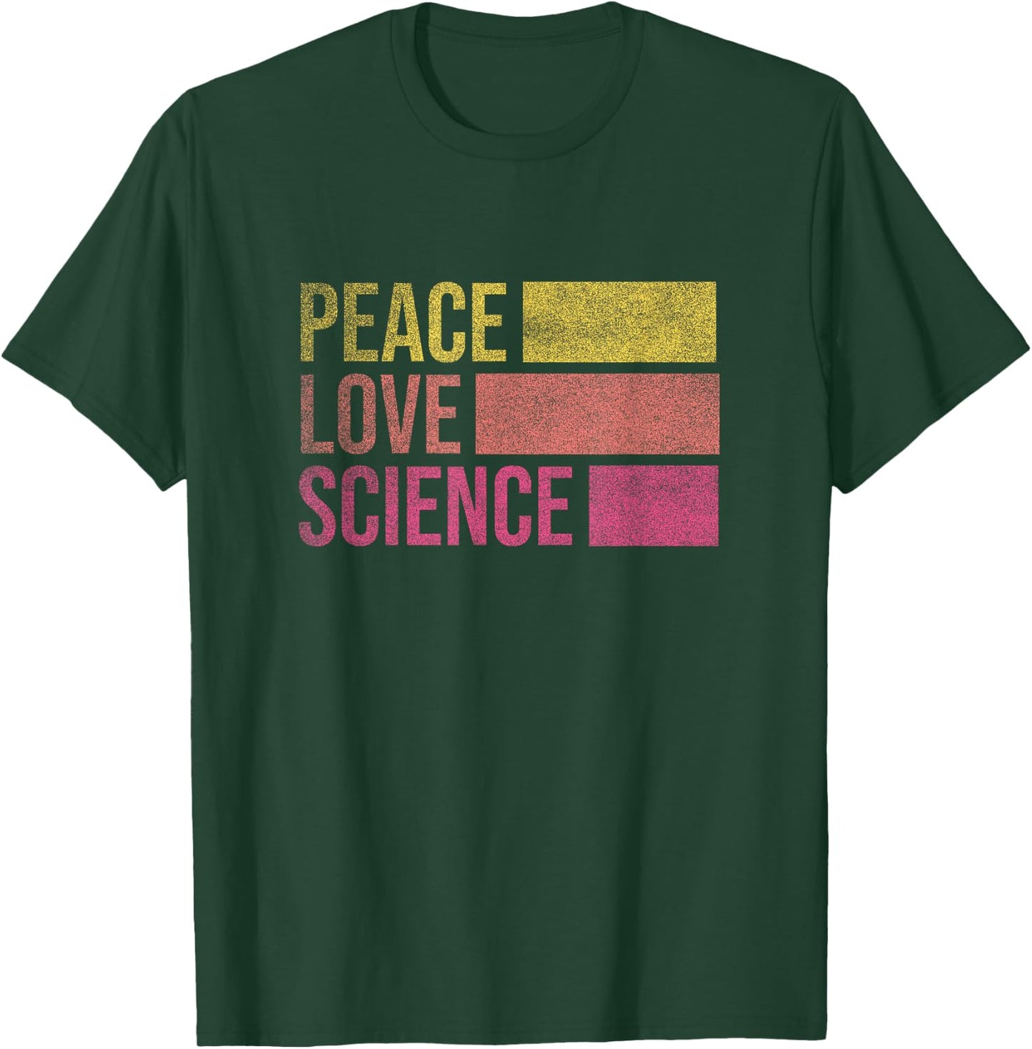 Funny Peace Love Science Lovers Math Chemistry Teacher Gift T-Shirt - T-Shirt | Forest