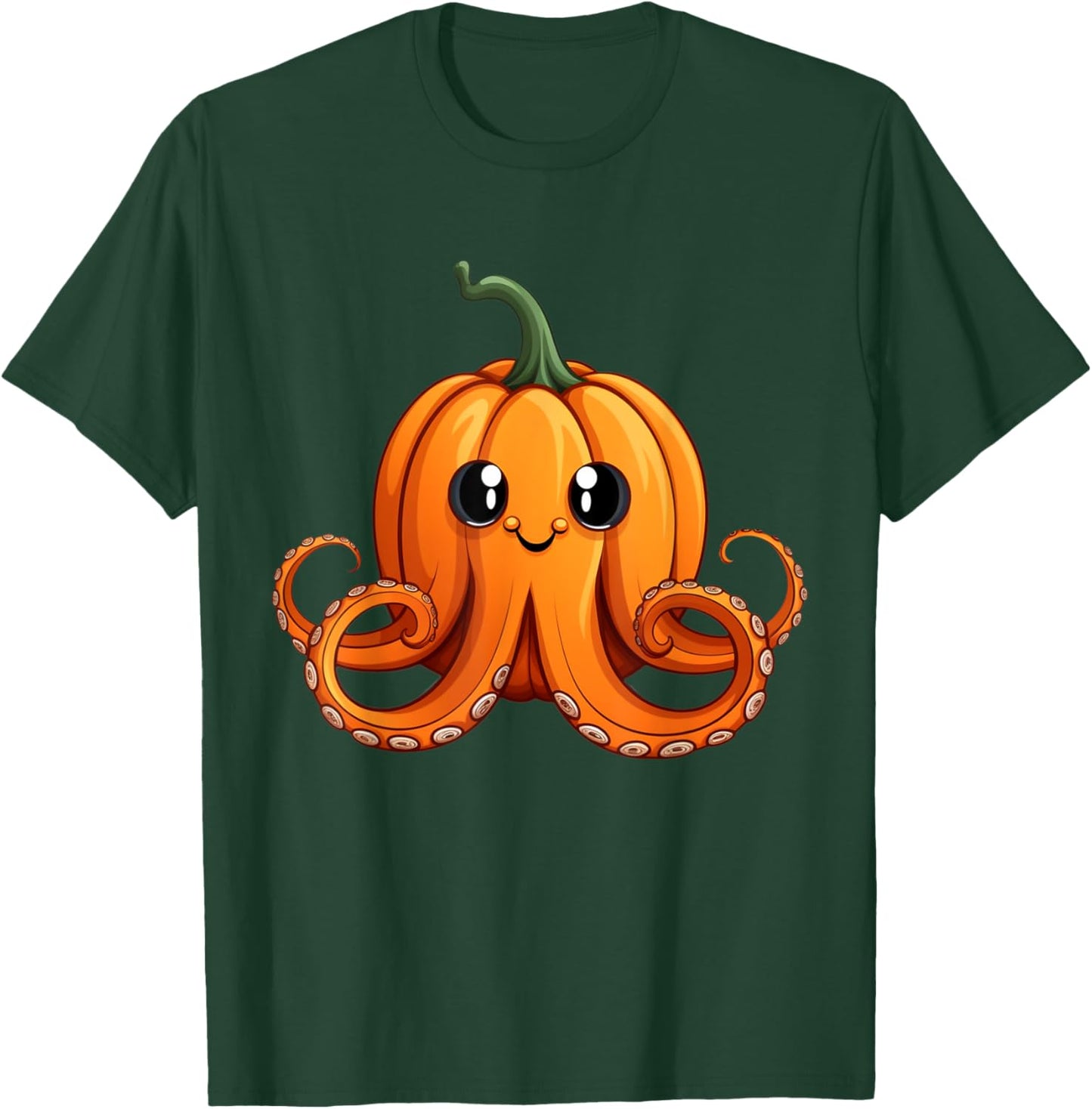 Vintage Octopus Pumpkin Lazy Halloween Party Costume Kids T-Shirt - T-Shirt | Forest