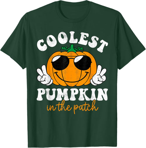 Groovy Coolest Pumpkin In The Patch Halloween Toddler Boys