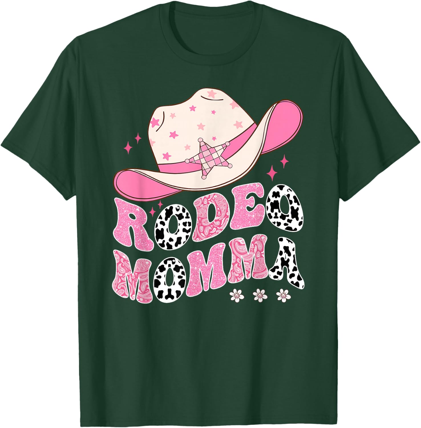 Rodeo Momma Pink CowGirl 1St Birthday Family Matching T-Shirt - T-Shirt | Forest