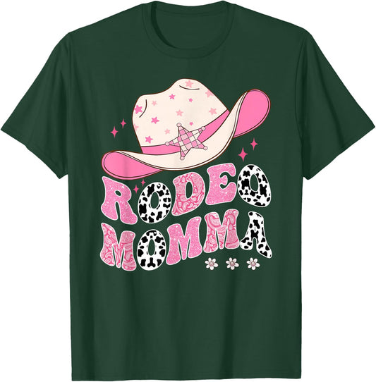 Rodeo Momma Pink CowGirl 1St Birthday Family Matching T-Shirt - T-Shirt | Forest