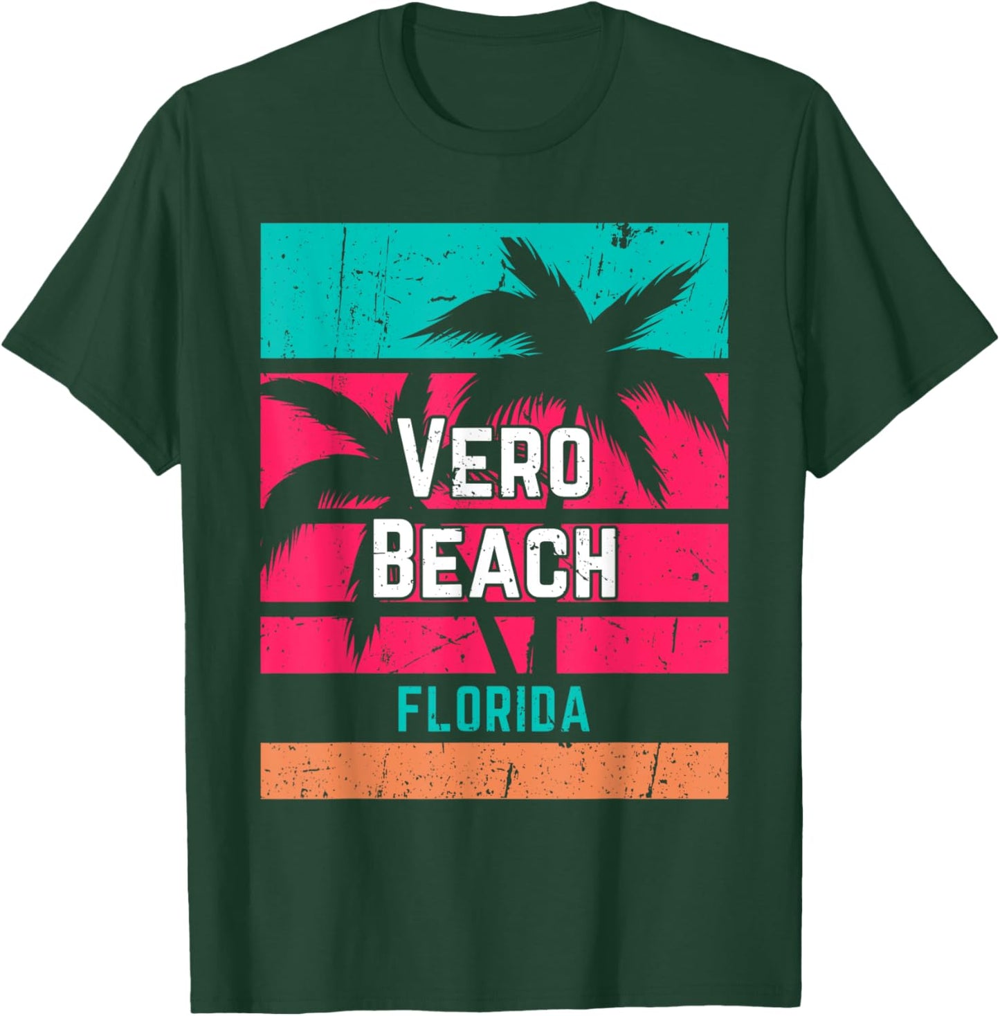 Vero Beach Florida Vacation Souvenir Surfing Vintage Women T-Shirt - T-Shirt | Forest