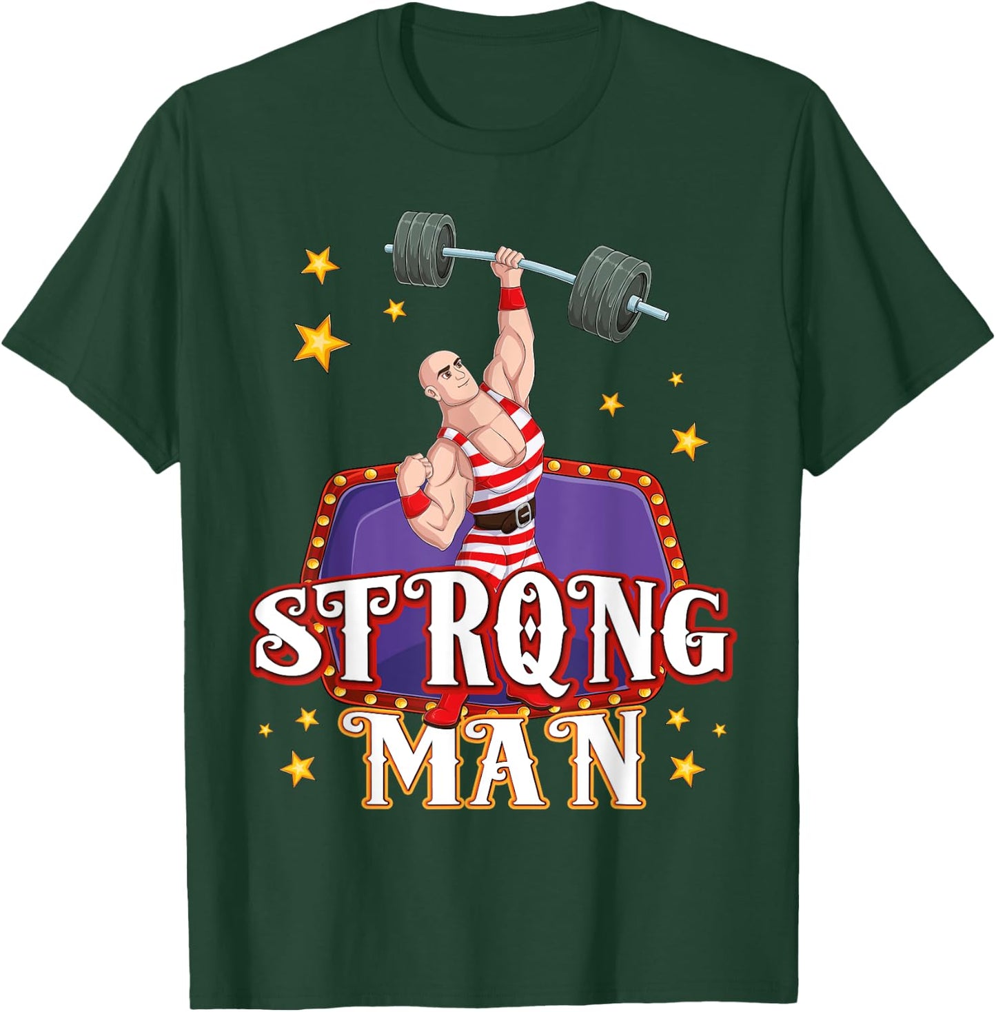 Strong Man Costume Circus Staff Carnival Strongman kids Boys T-Shirt - T-Shirt | Forest