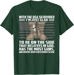 With The Usa So Divided I'm Just Glad To Be On The Side That T-Shirt - T-Shirt | Forest