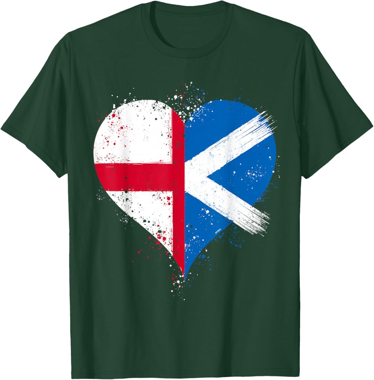 Scotland England Flag for Half Scottish Half English Pride T-Shirt - T-Shirt | Forest