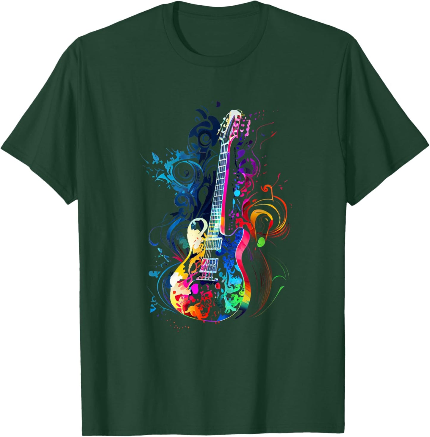 Guitar Design Guitar Gift Guitarist T-Shirt - T-Shirt | Forest