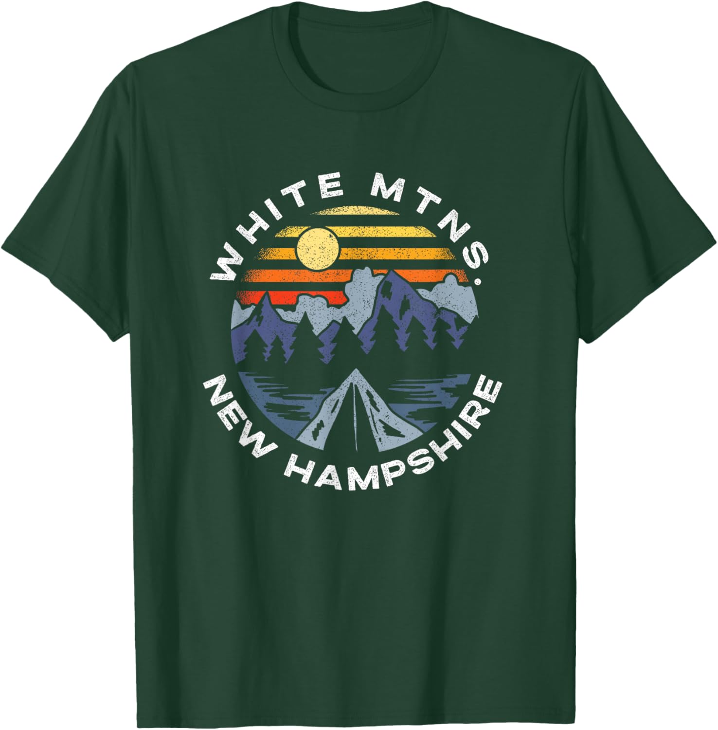 White Mountains New Hampshire Mountains Vacation Souvenir T-Shirt - T-Shirt | Forest