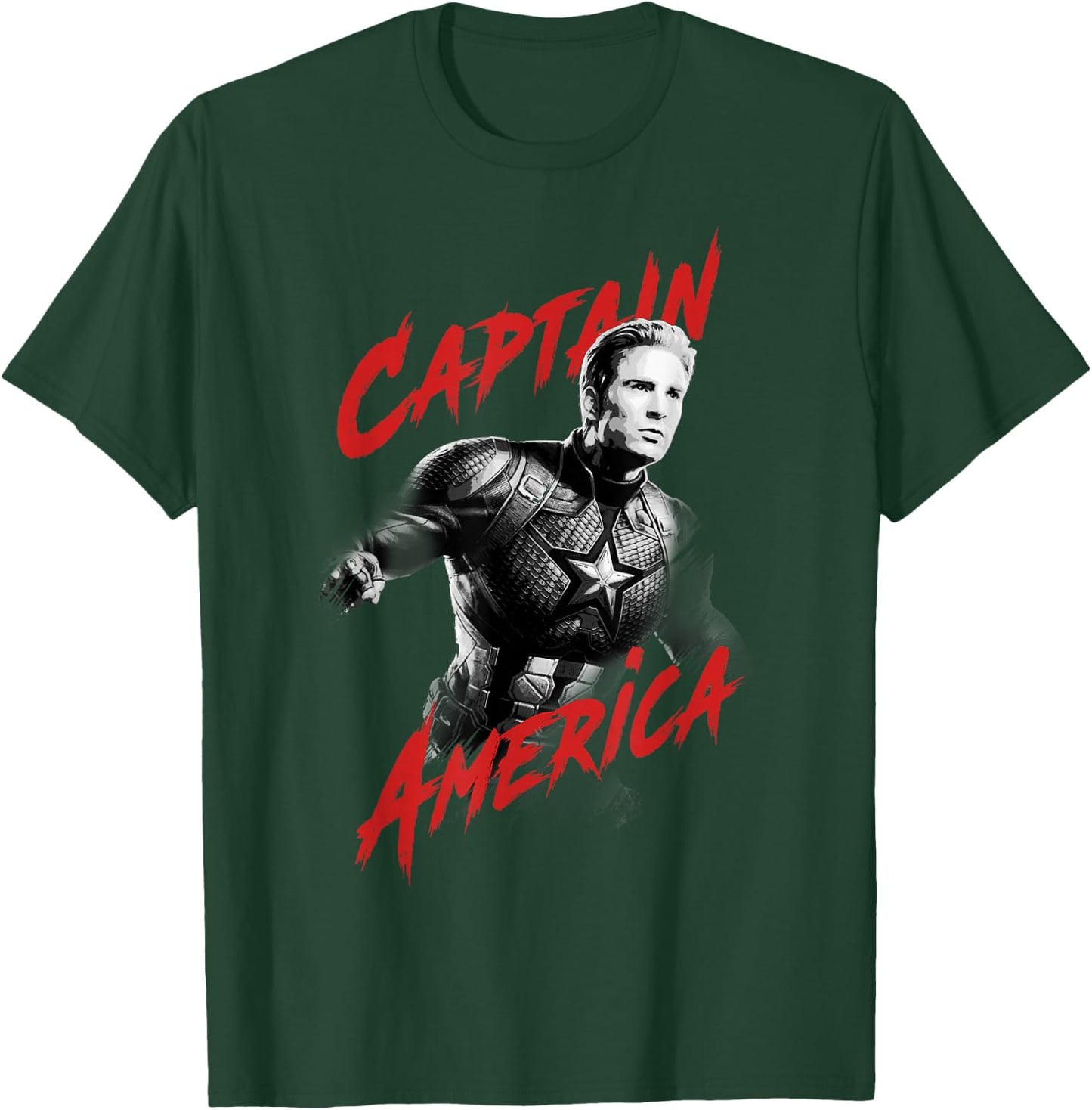 Avengers Endgame Captain America Tonal Portrait T-Shirt - T-Shirt | Forest