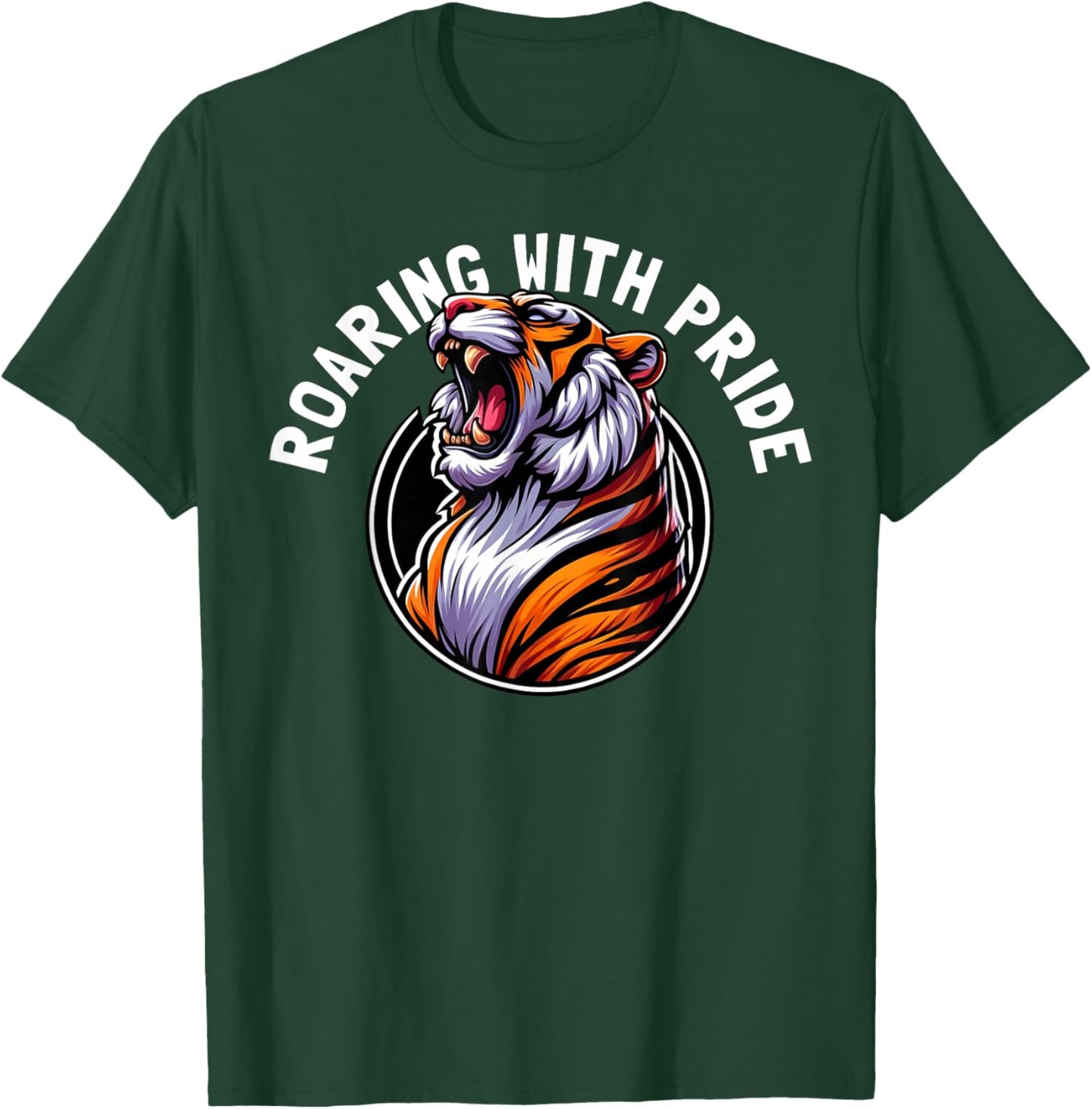 Roaring Tiger Animal Lover Wildlife Nature Graphic T-Shirt - T-Shirt | Forest