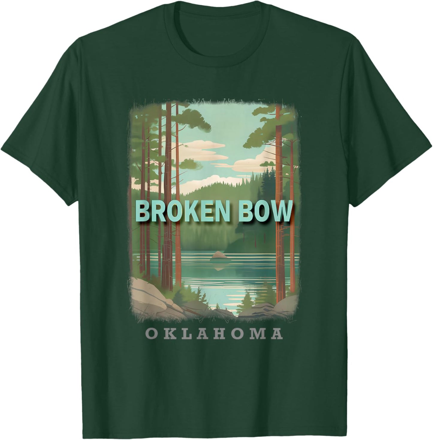 Broken Bow Oklahoma OK Nature's Oasis SD071 T-Shirt - T-Shirt | Forest