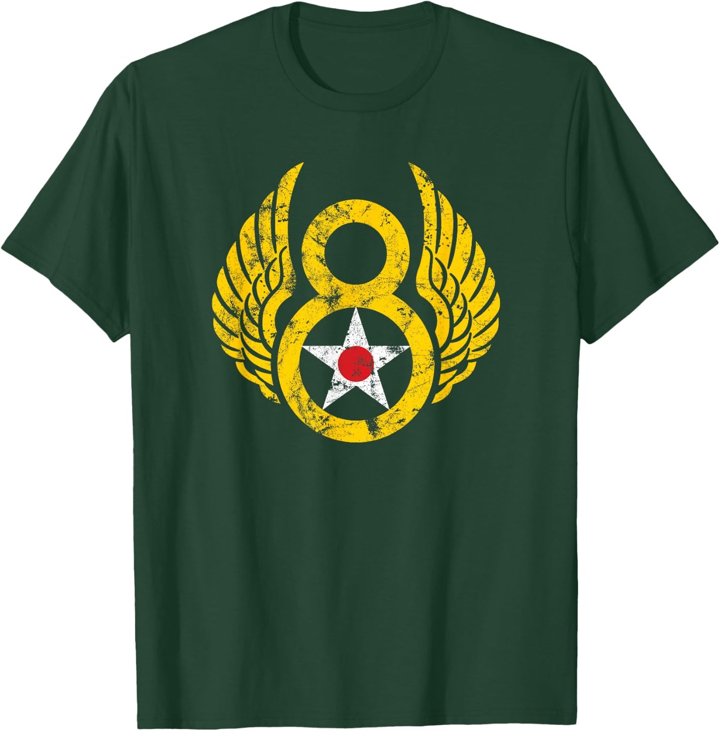 Mighty 8th - Eighth Air Force USAAF B-17 & B-24 Bomber Group T-Shirt - T-Shirt | Forest