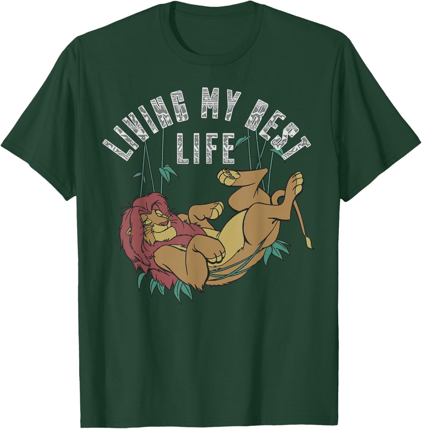 Disney Lion King Simba Living My Best Life T-Shirt - T-Shirt | Forest