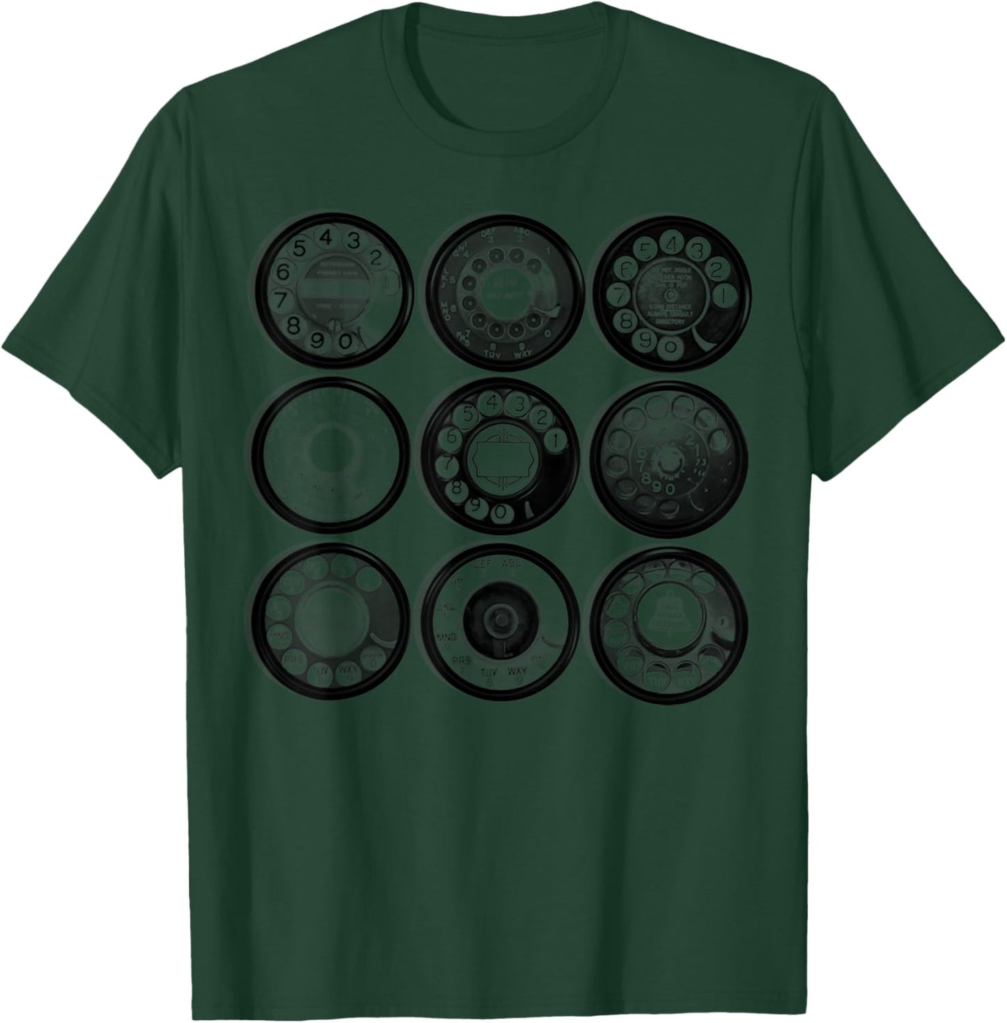 Vintage Rotary Dial Collection Retro Dial Rotary Phone T-Shirt - T-Shirt | Forest