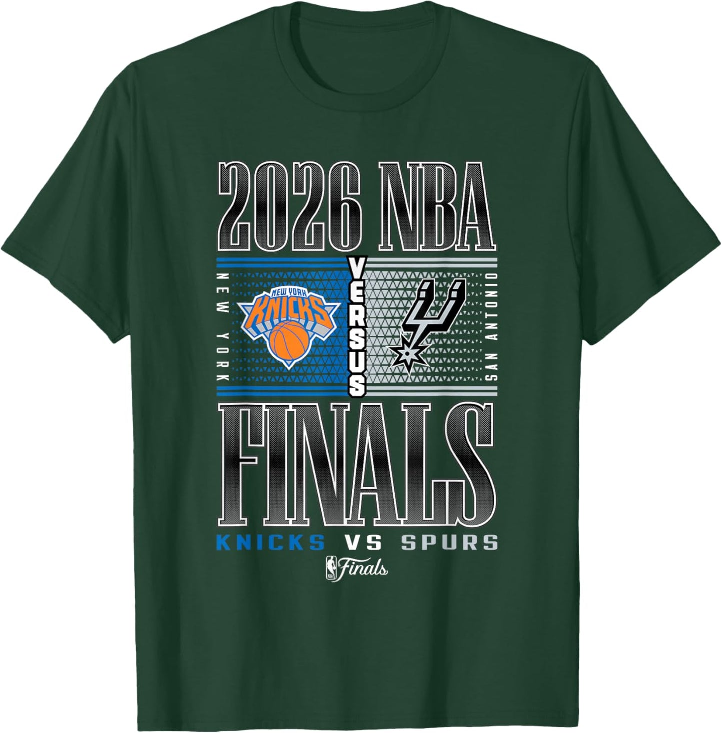 NBA 2026 Finals Knicks vs Spurs Battlegrounds T-Shirt - T-Shirt | Forest