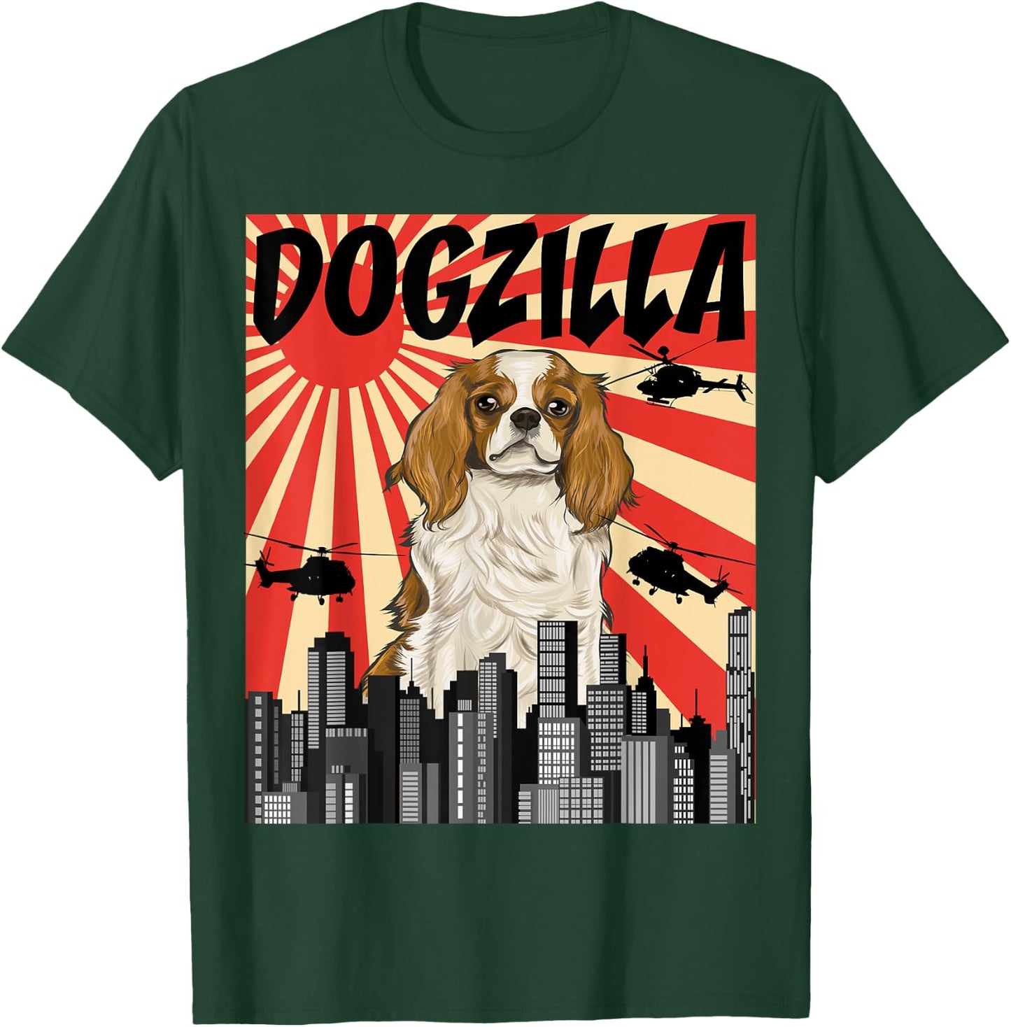 Funny Japanese Dogzilla Cavalier King Charles Spaniel T-Shirt - T-Shirt | Forest