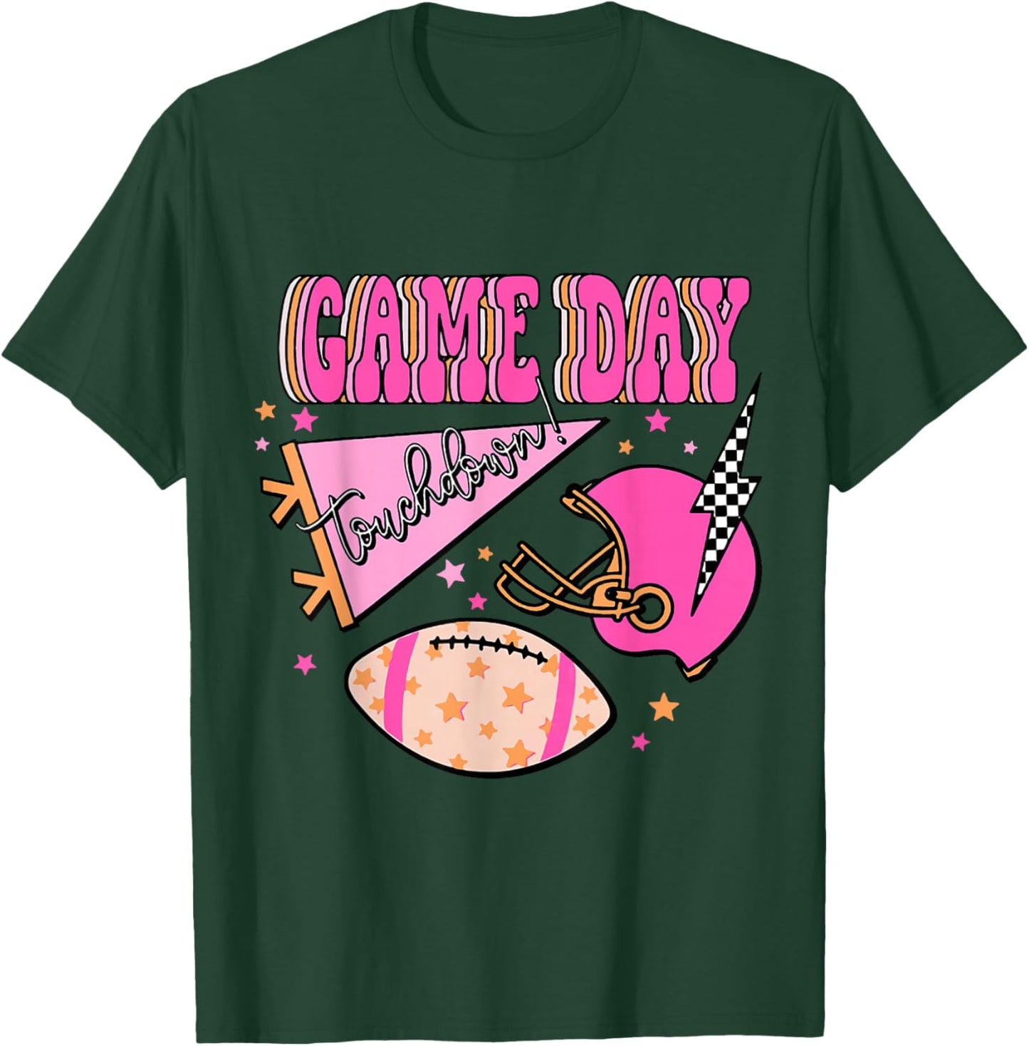 Football Shirt Preppy Football Season T-Shirt - T-Shirt | Forest