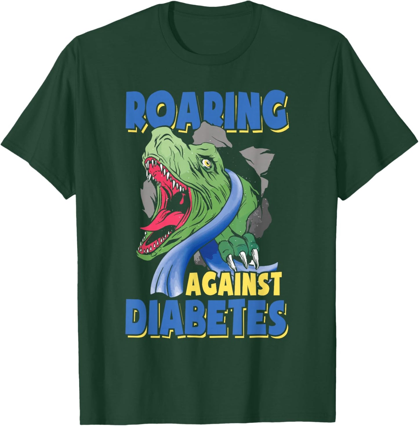 Diabetic Toddler Kids Diabetes Awareness Month T Rex T-Shirt - T-Shirt | Forest