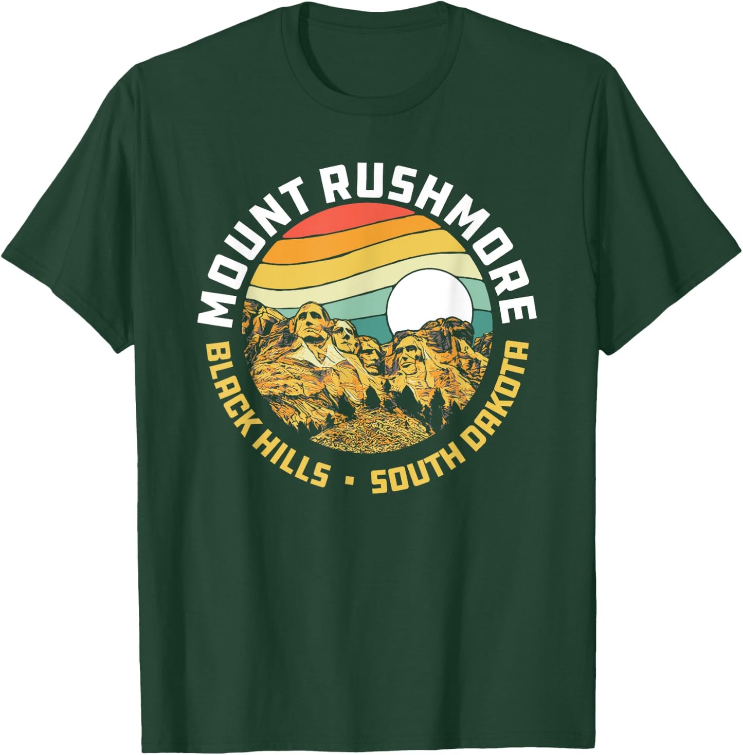 Retro Mount Rushmore National Memorial Vintage 80s Graphic T-Shirt - T-Shirt | Forest