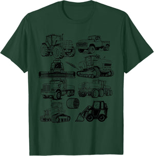 Tractor Farmer Farming Boys farm trucks Kids girls Toddlers T-Shirt - T-Shirt | Forest
