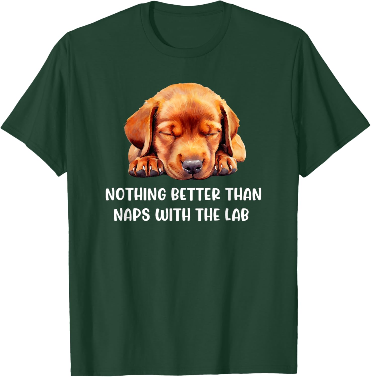 Fox Red Lab Mom Dad Napping Labrador Retriever T-Shirt - T-Shirt | Forest