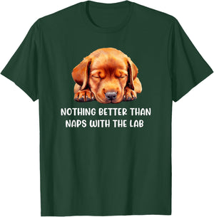 Fox Red Lab Mom Dad Napping Labrador Retriever T-Shirt - T-Shirt | Forest