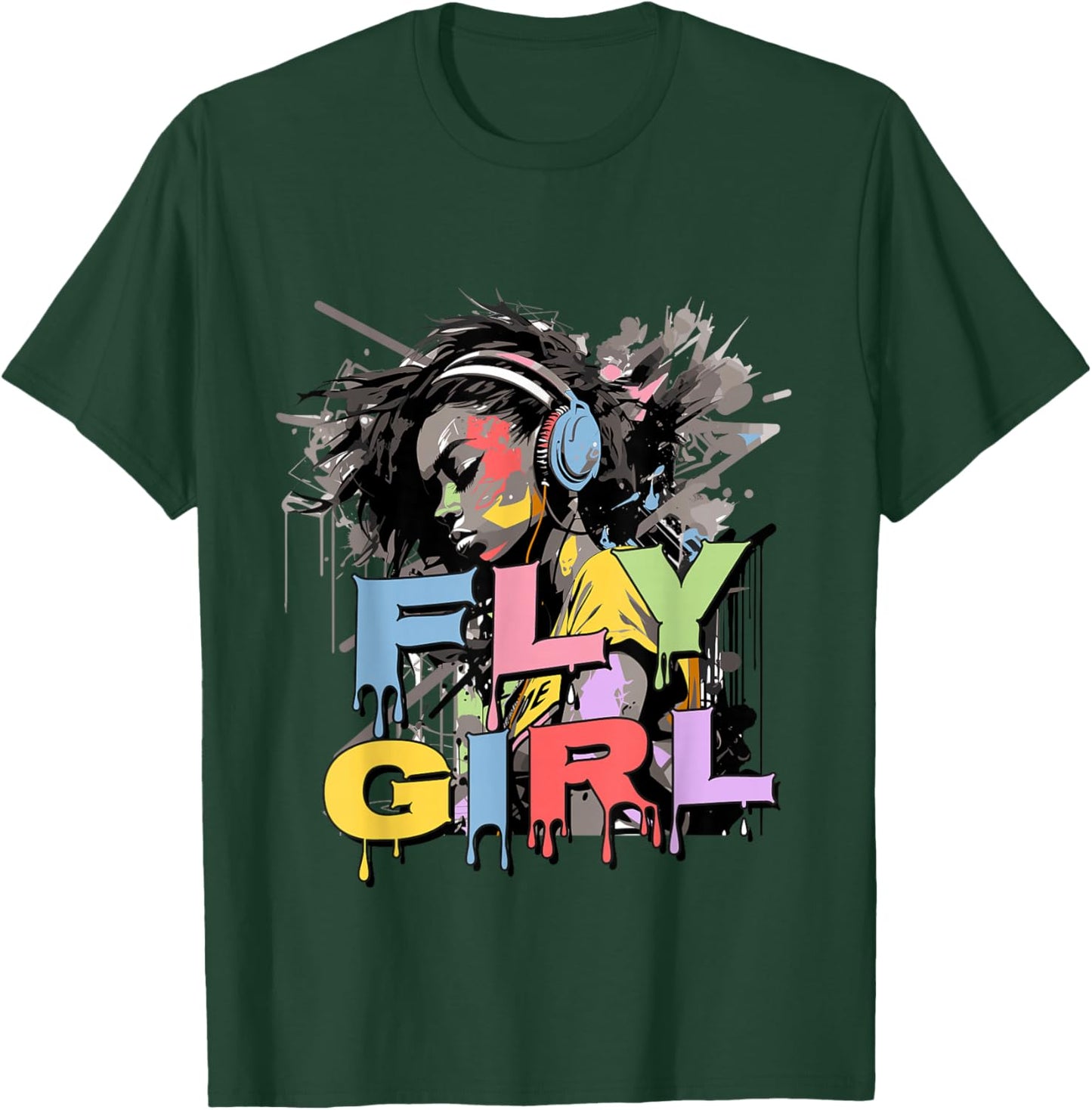 Fly Girl - 80s Hip Hop Shirt Old School B-Girl T-Shirt - T-Shirt | Forest