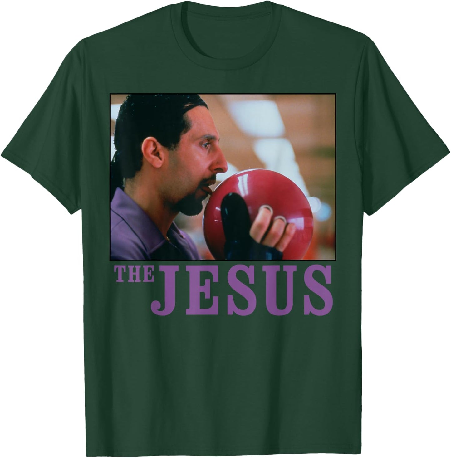 The Big Lebowski Jesus Licking the Bowling Ball T-Shirt - T-Shirt | Forest