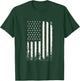 Vertical American Flag American Flag Distressed Men T-Shirt - T-Shirt | Forest