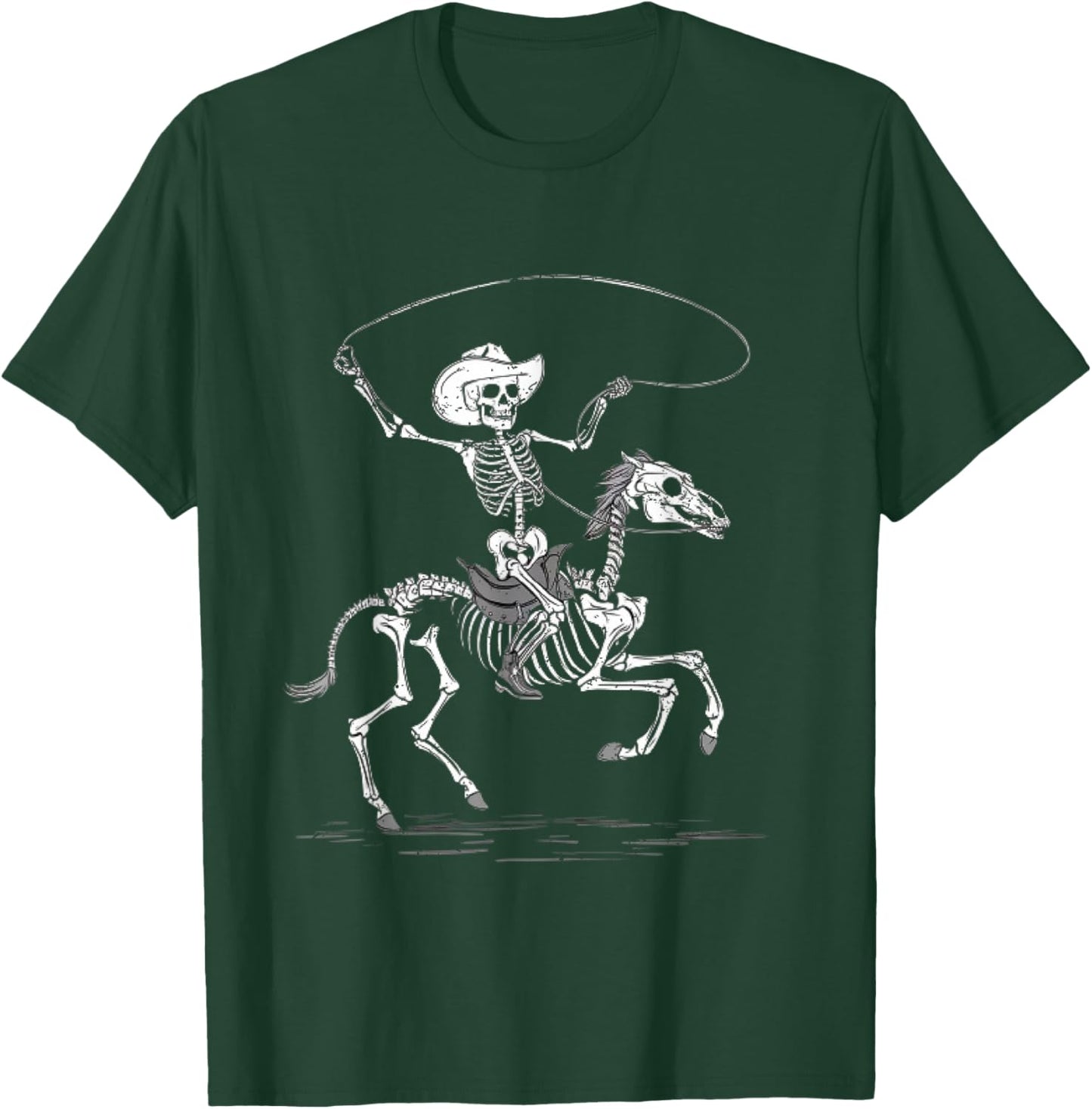 Halloween Cowboy Horse Skeleton Costume T-Shirt - T-Shirt | Forest
