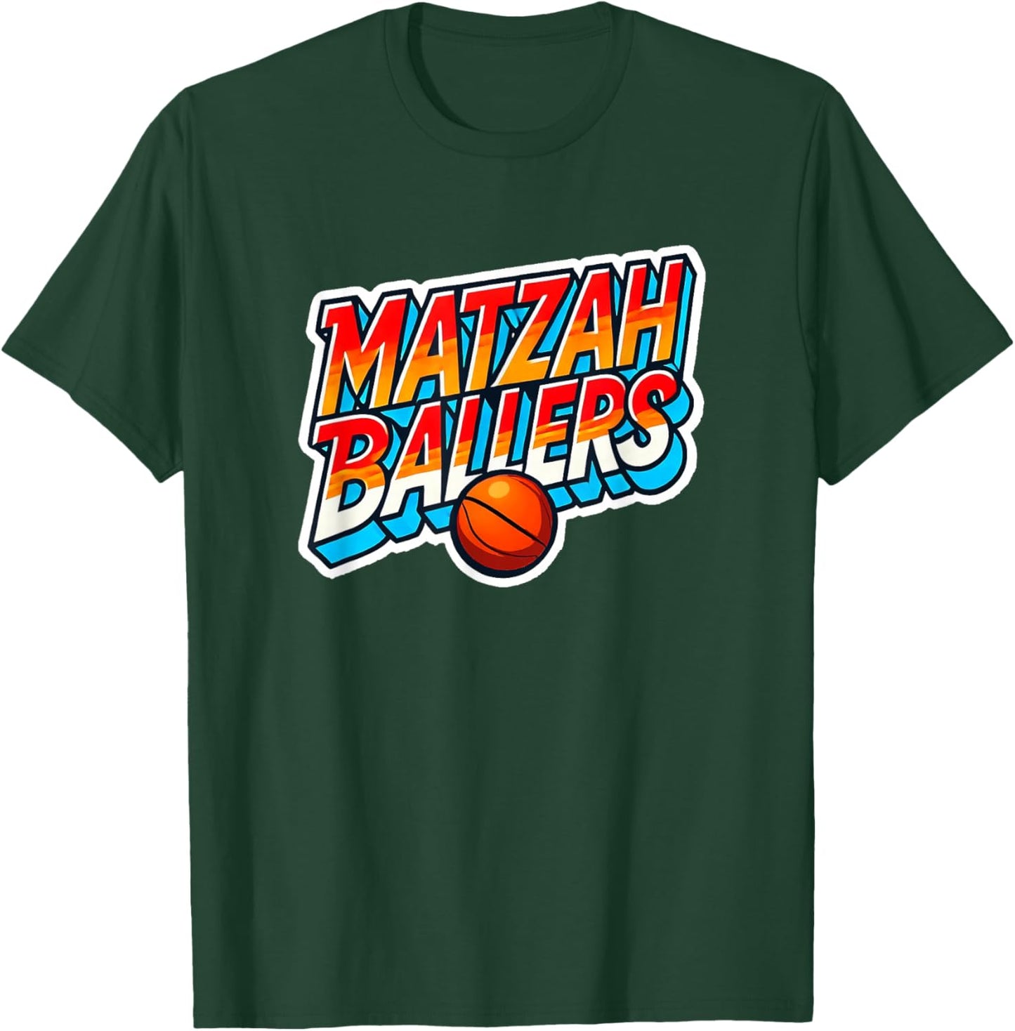 Matzah Ballers Graffiti Design for Jewish Basketball Lovers T-Shirt - T-Shirt | Forest