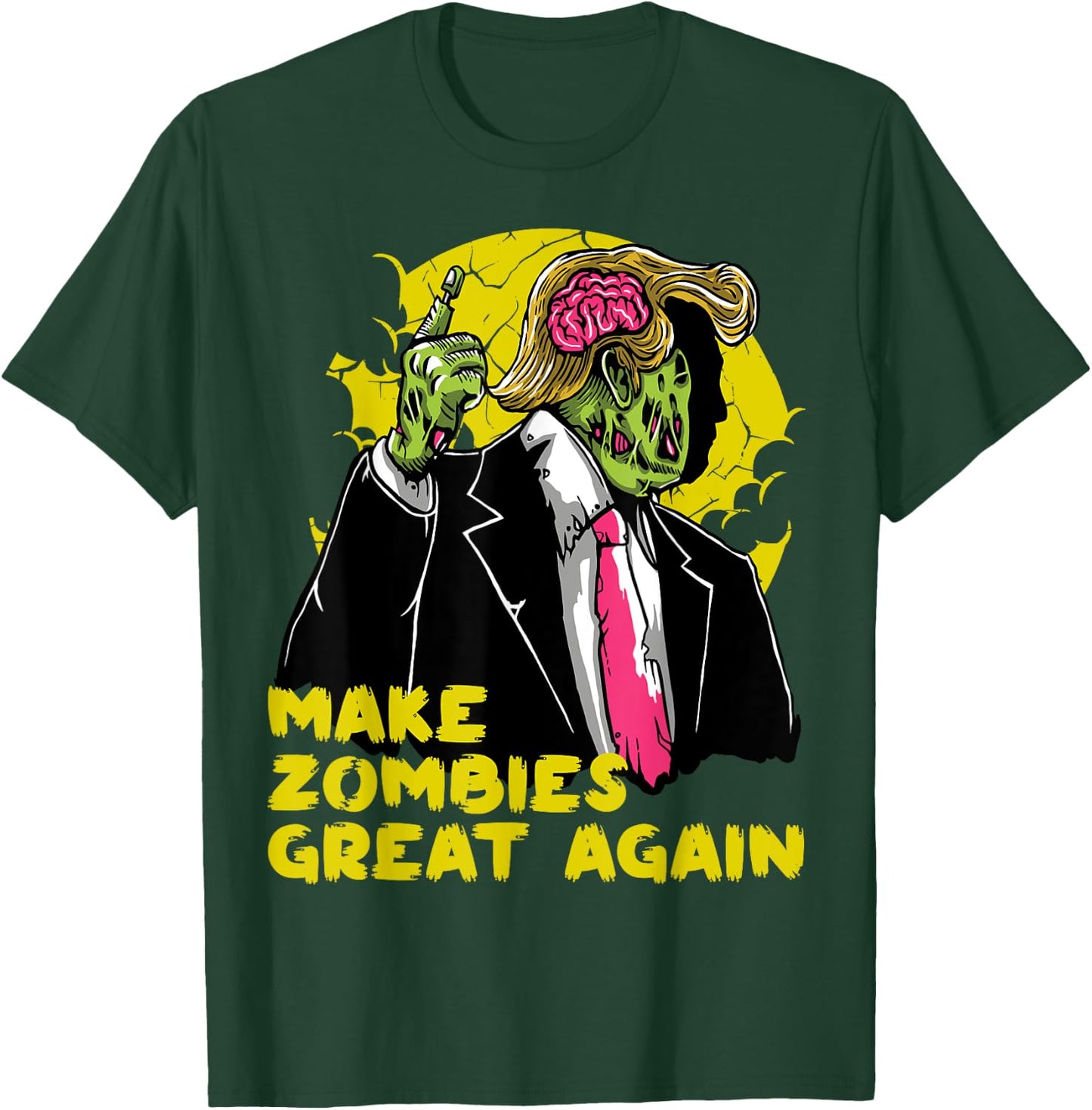 Make Zombies Great Again Funny Trump Zombie Costume Shirt T-Shirt - T-Shirt | Forest