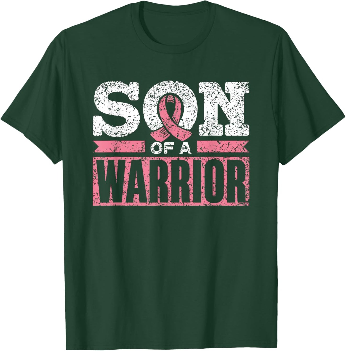 Son Of A Warrior Support Pink Fighter Breast Cancer T-Shirt - T-Shirt | Forest
