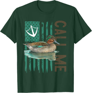 Call Me Teal Duck Hunter Hunting Season Cute Duck Hunting T-Shirt - T-Shirt | Forest