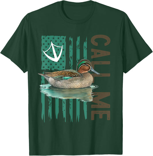 Call Me Teal Duck Hunter Hunting Season Cute Duck Hunting T-Shirt - T-Shirt | Forest