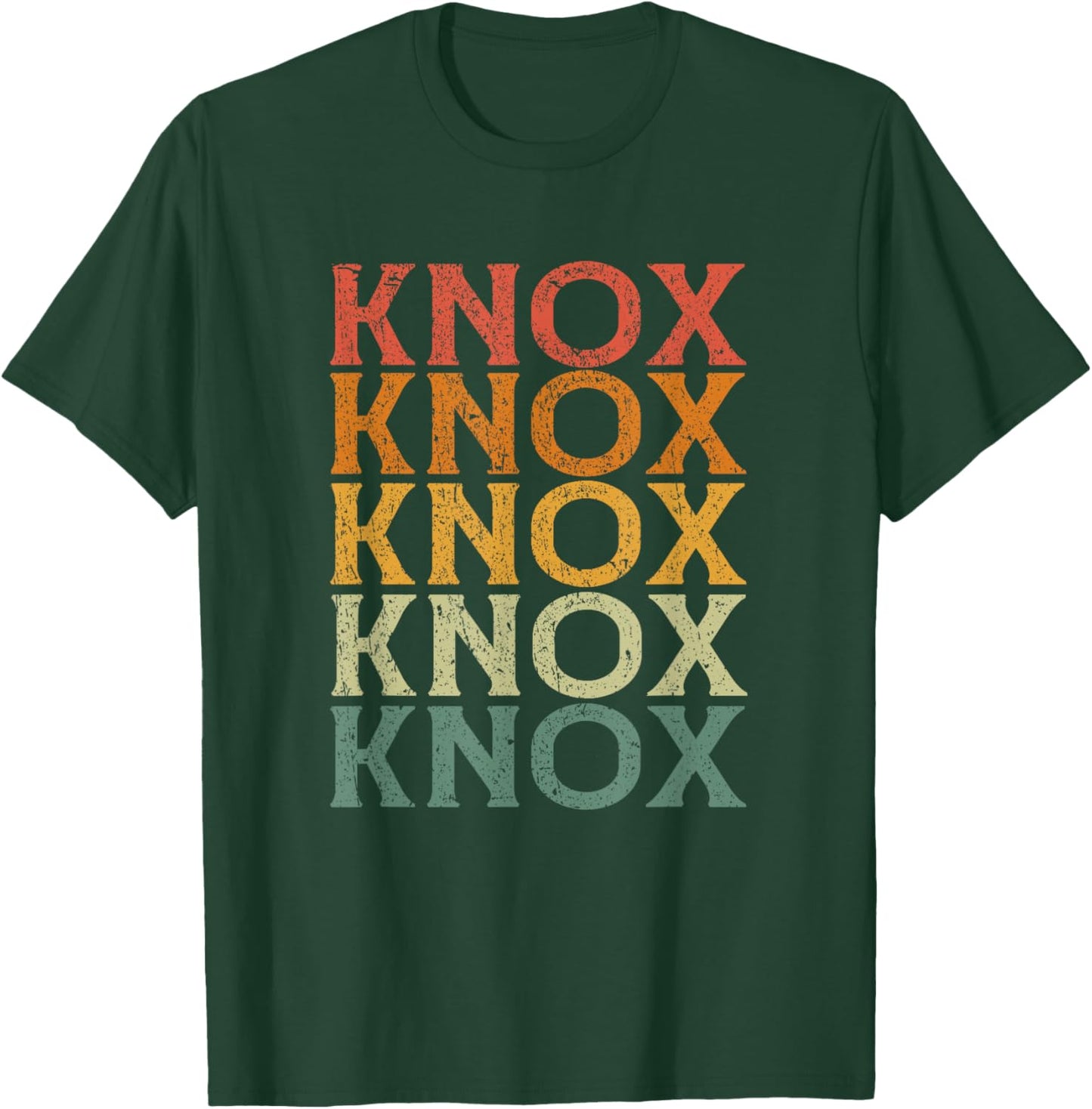 Retro Custom First Name Knox T-Shirt - T-Shirt | Forest