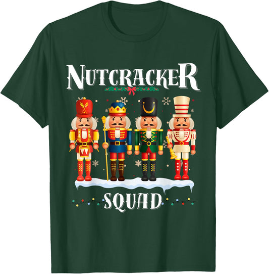Nutcracker Squad Christmas Pajama Holiday Fun Festive boys T-Shirt - T-Shirt | Forest